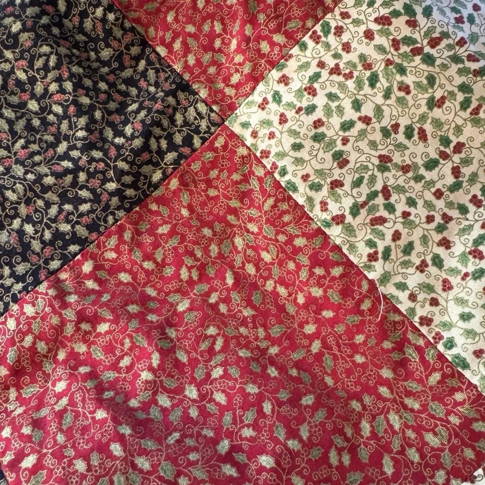 Tree Skirt Patchwork Quilted Handmade Christmas 40.5